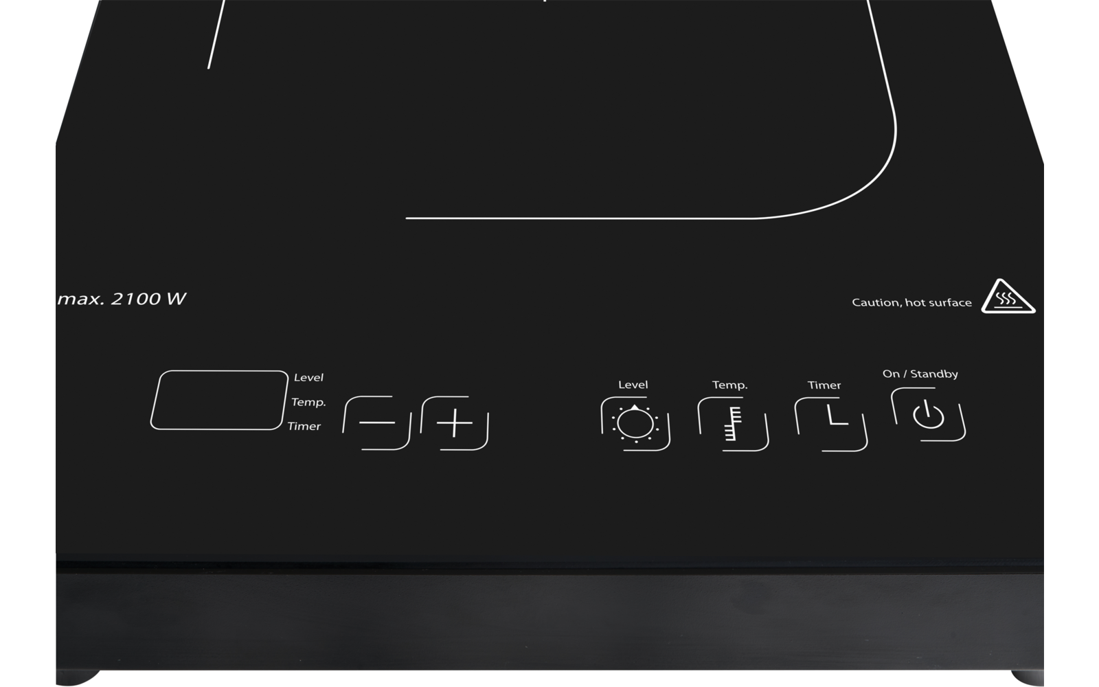 Induksjonskoketopp ProAdvanced E1 enkel 2100W innbygging - CASO bakside