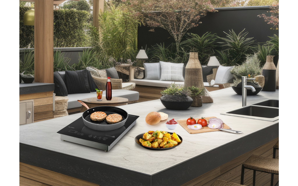 Induksjonskoketopp ProAdvanced E1 enkel 2100W innbygging - CASO med testmagnet