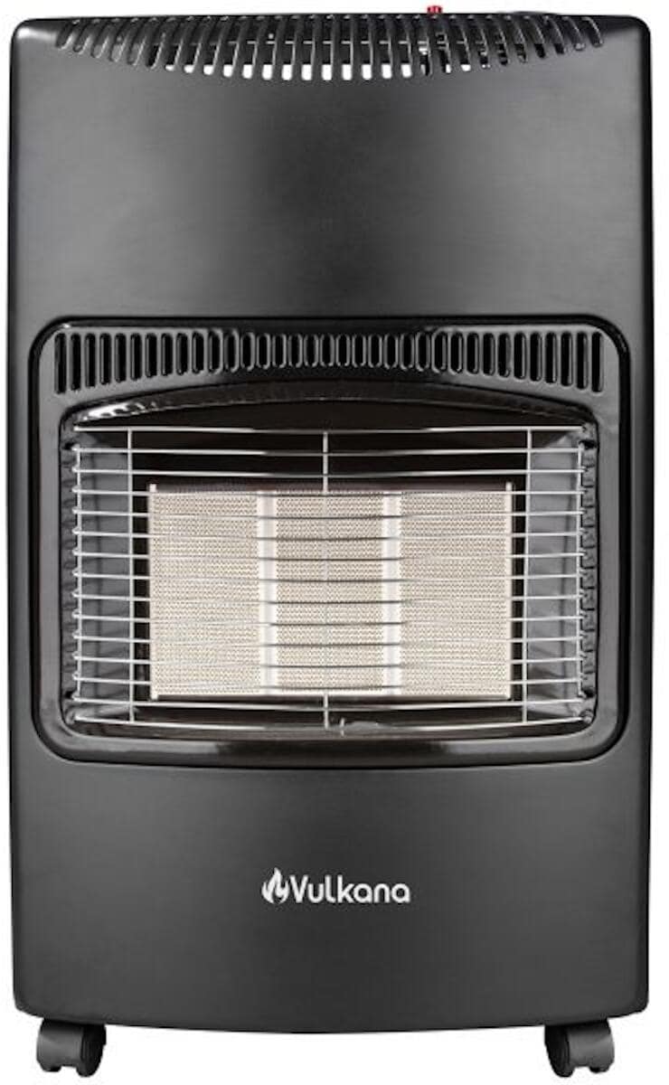 Infrarød gassovn 4,2 kW, 50 mbar, piezotenning, svart - Vulkana forfra