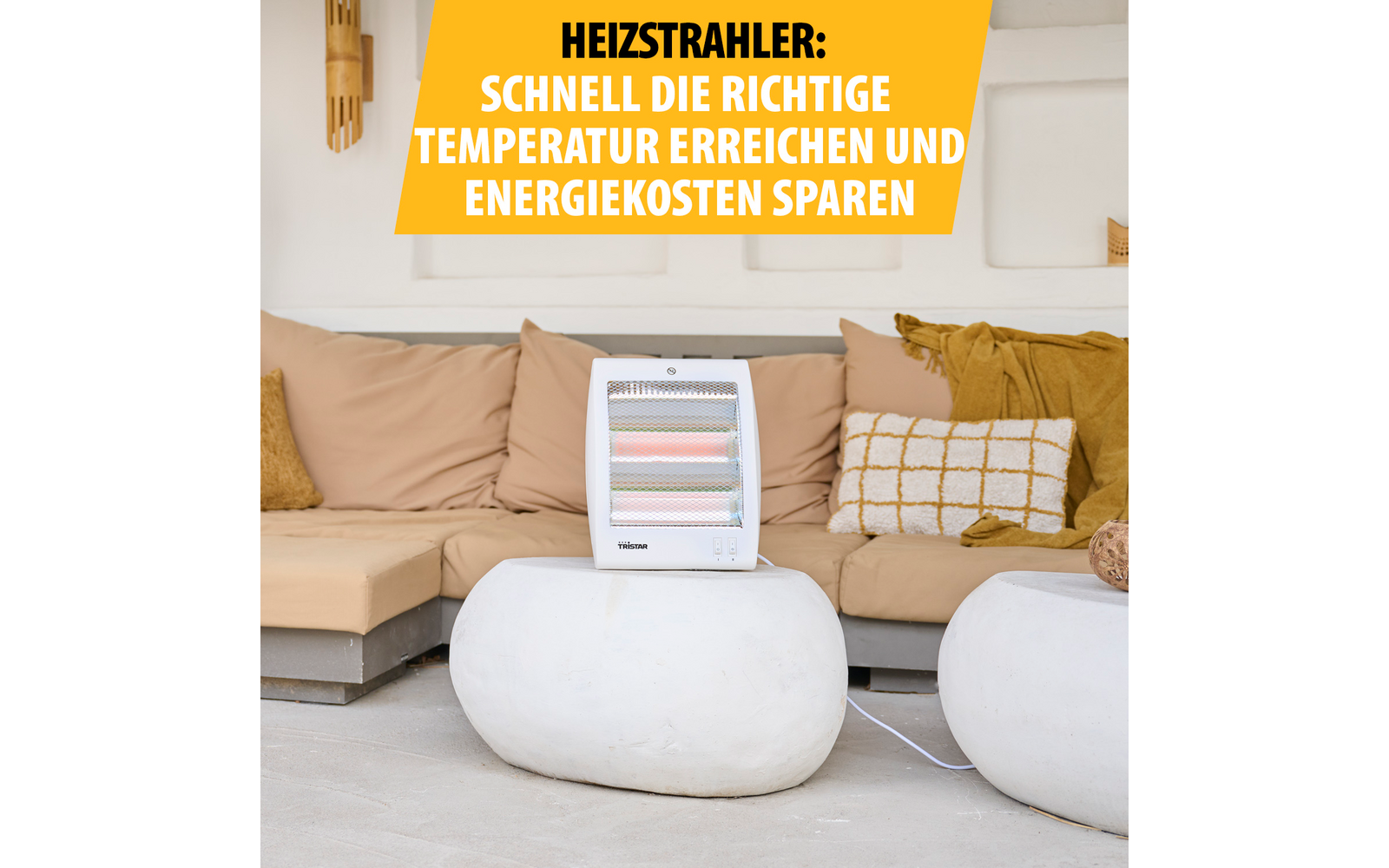 Infrarød varmeovn 800 W med 2 trinn KA-5127 - Tristar