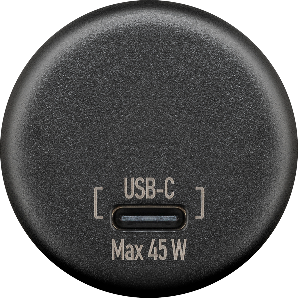 Innbyggingslader USB-C 45W 12-24V Wentronic forfra