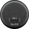 Innbyggingslader USB-C 45W 12-24V Wentronic forfra