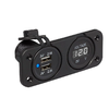Innbyggingssett voltmeter 30V og dobbel USB-kontakt 2x2100mA ProPlus montert