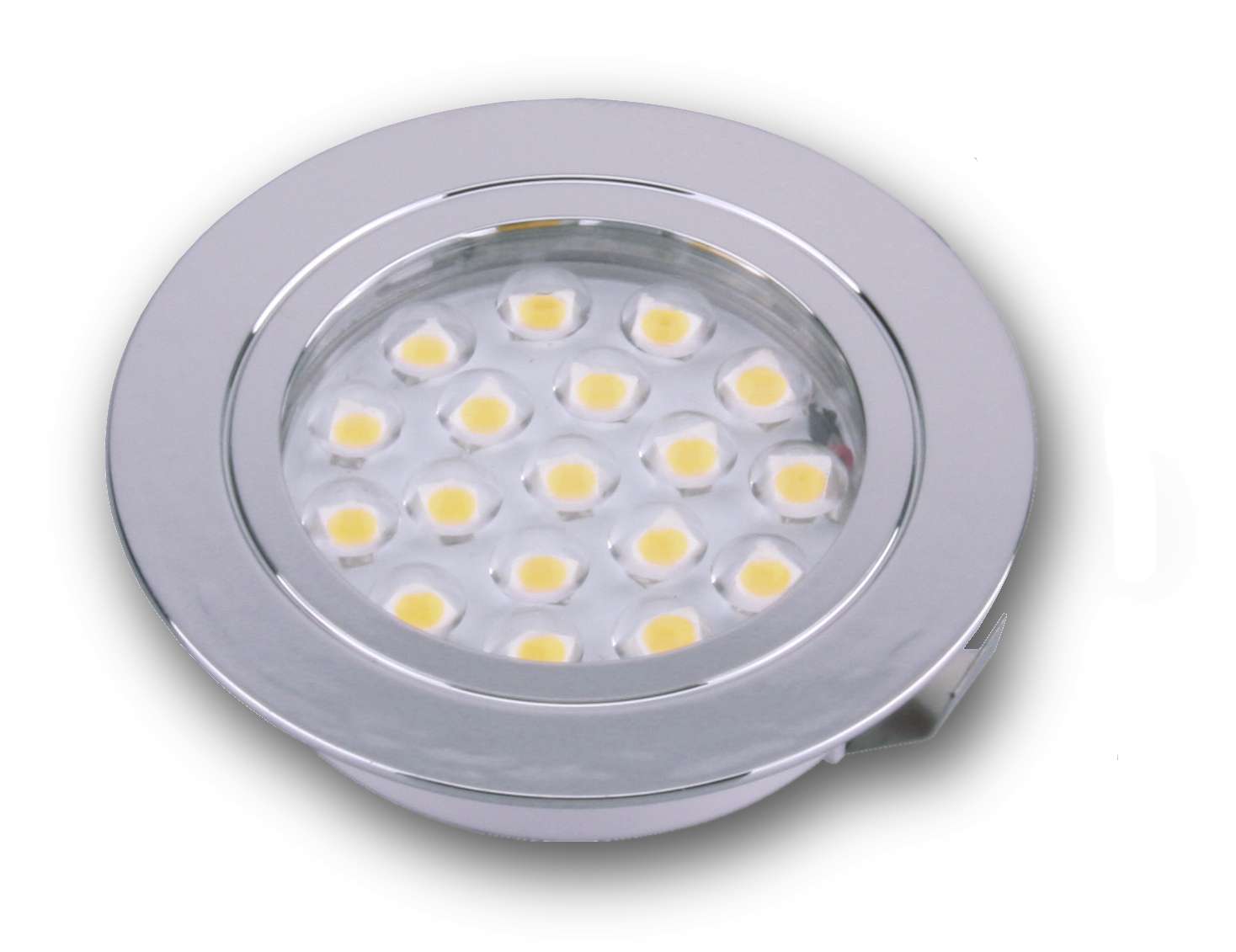 Innbyggingsspot LED 1,2 W med touch-bryter krom 68 mm fra Dimatec