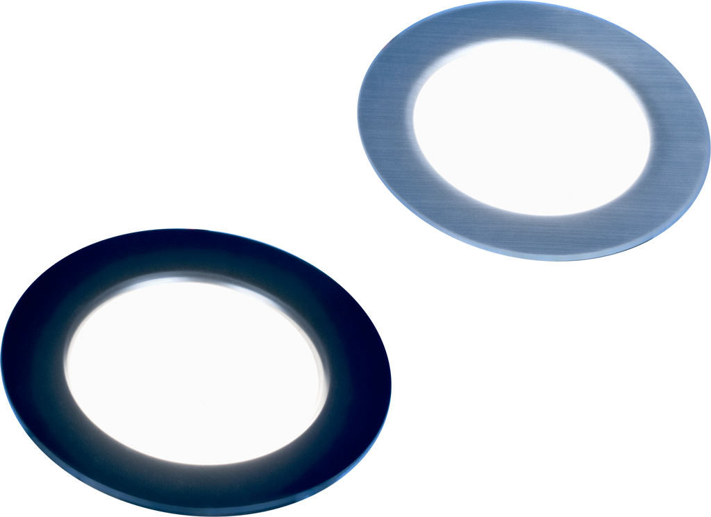 Innbyggingsspot Vega 48 9SMD opalglass svart forfra