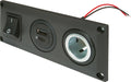 Innbyggingsstikkontakt med USB og 12/24 V poweruttak 144x56 mm ProCar forfra