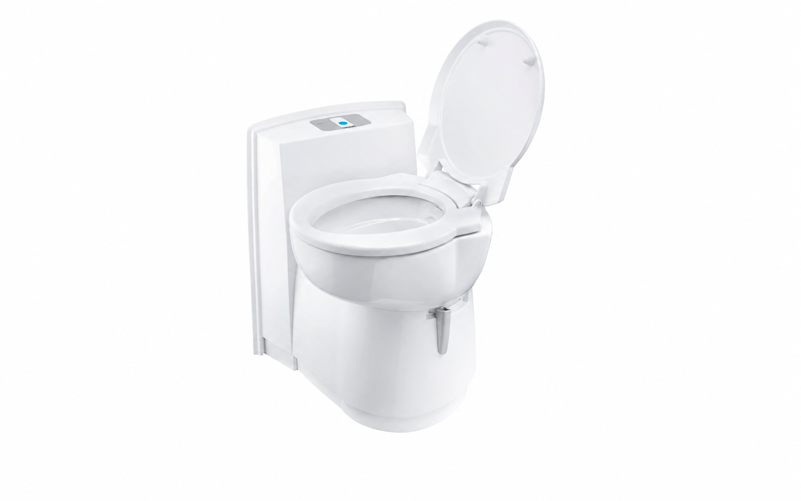 Innbyggingstoalett C263-CSL keramikk 17,5 l svingbar sett forfra