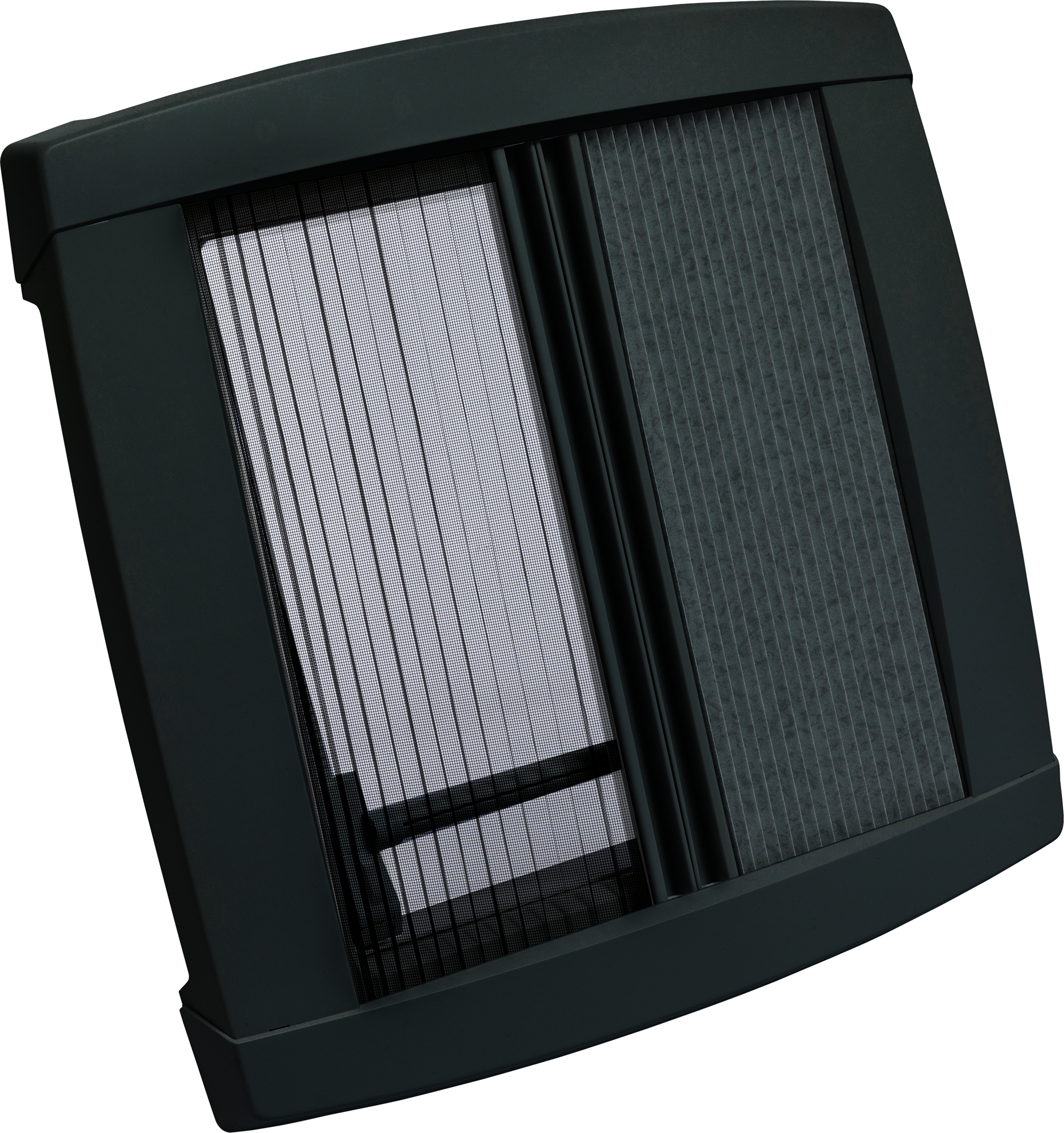 Innerramme med dobbel plissé svart LED-belysning modell 49P - MPK montert i campingvogn