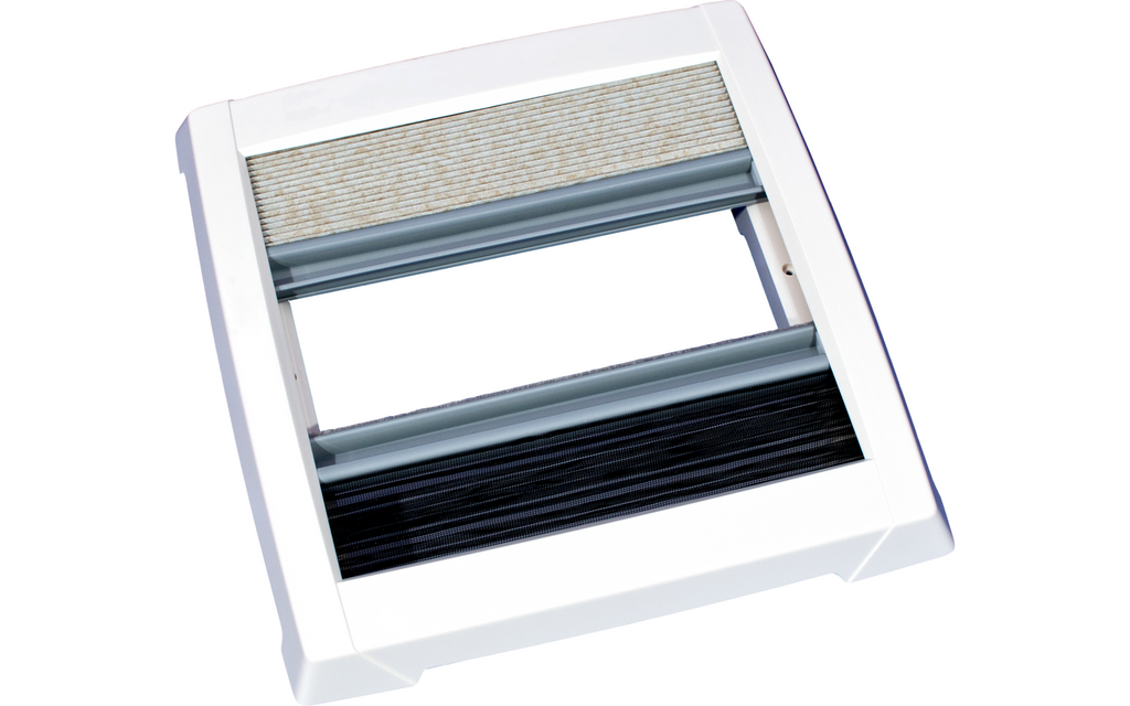 Innerramme med dobbeltplissé for takluke 28x28 cm hvit MPK montert