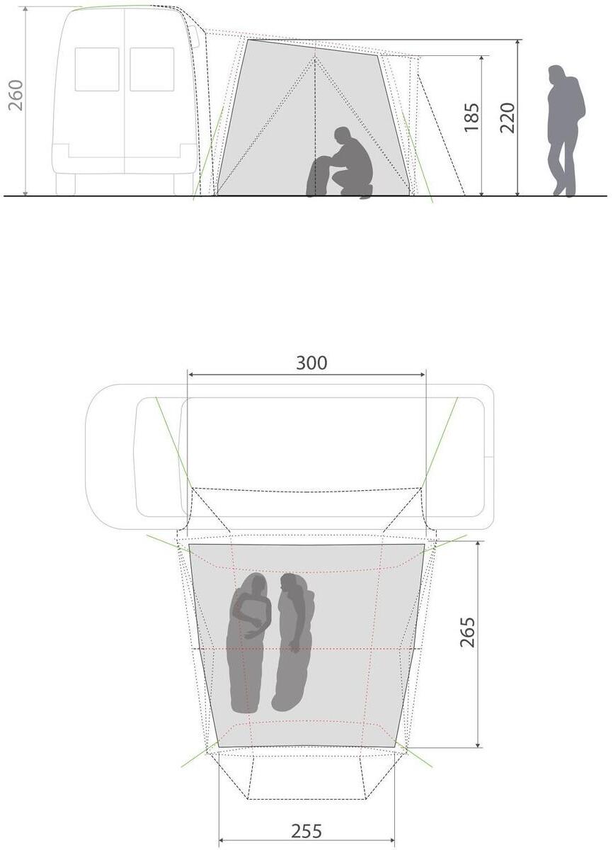 Detalj av mesh-materiale på Innertelt til Drive Pavillon, 5-personer, 2820 g - VAUDE