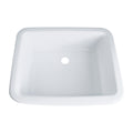 Innfelt vask rektangulær 35x28 cm hvit polystyren - Comet forfra