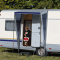 inngangstak for campingvogn 150 x 90 cm polyester pu-belagt fra forfra