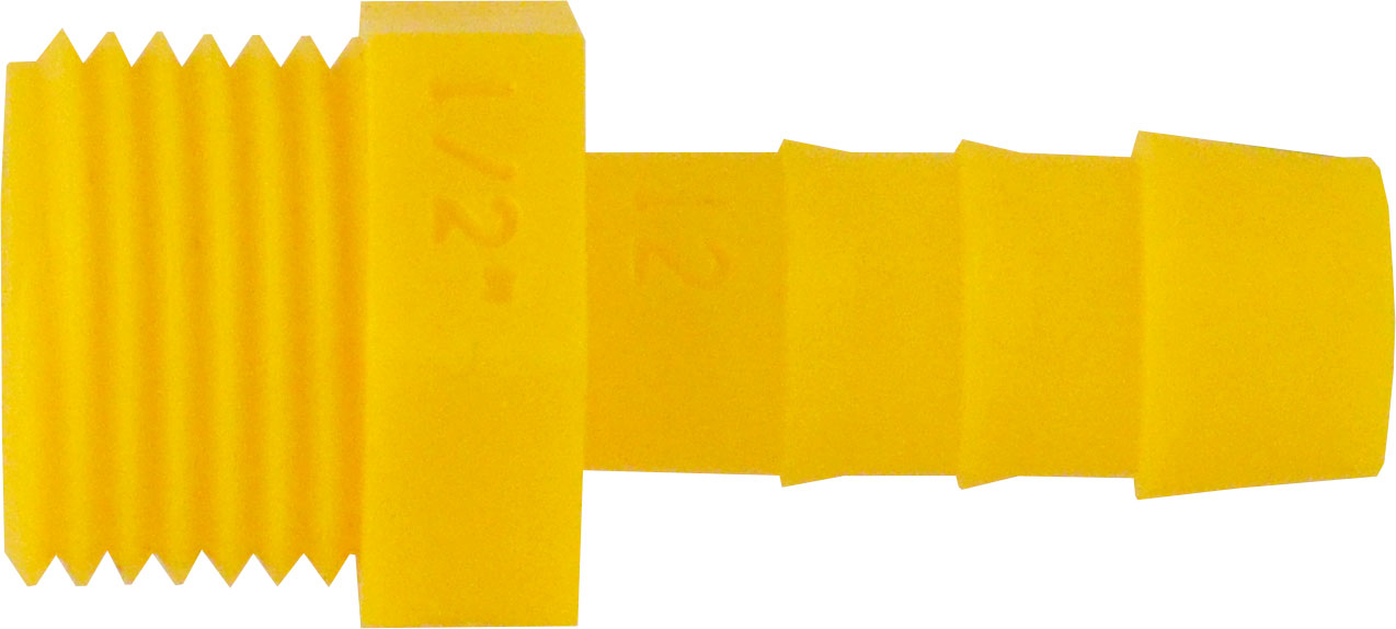 Innskruningsnippel WeißGELB 3/8" for drikkvannsystem fra Lilie, forfra