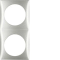 Integro dobbel ramme krom matt lakkert 119x59,5 mm Berker forfra