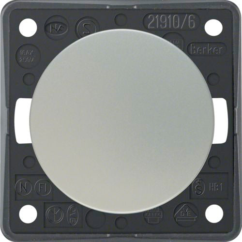 Integro vekslebryter krom matt lakkert IP44 55,5x55,5 mm - Berker forfra
