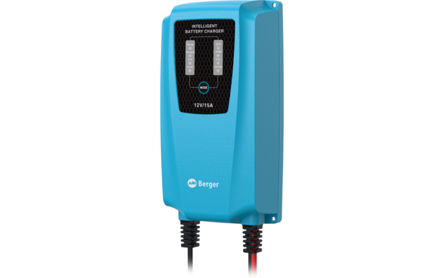 Bakside av Intelligent batterilader IBC 15 for 12 V 15 A