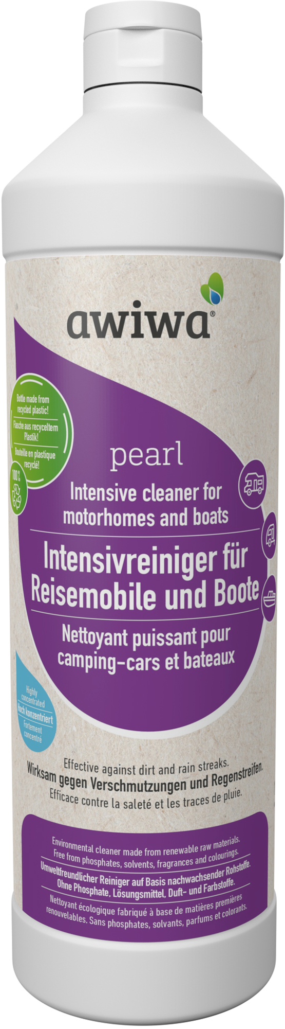 Intensivrens for bobil og båt 1 liter - Awiwa pearl i bruk på båt