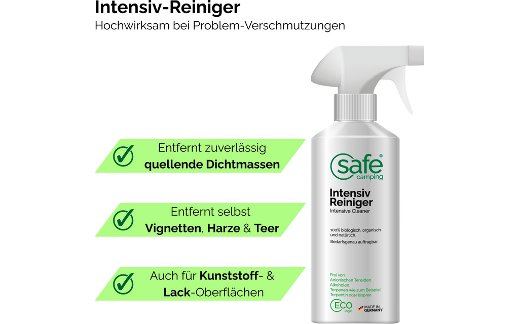 Detalj av spraytrigger på Intensivrens for bobil og campingvogn 500 ml - Safe Camping