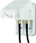 Internett utvendig kontaktboks 2x SMA hvit 13x7,5 cm - Maxview for ekstern antennetilkobling