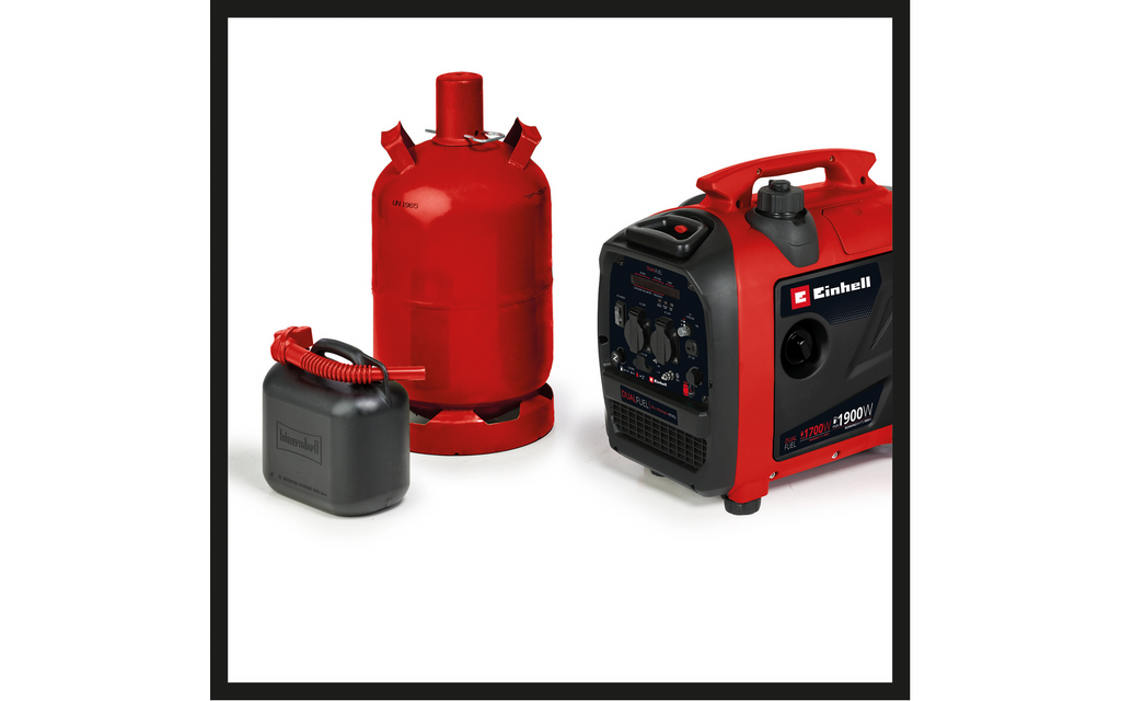 Inverter strømaggregat TE-IG 1900 DF bensin/gass USB-porter