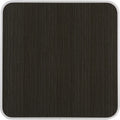 Iseo bordplate for krakk MDF med aluminiumskant i brun farge, forfra
