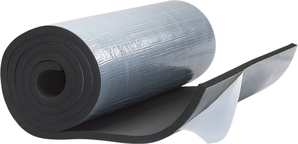 Isolasjonsplater ArmaFlex Microban 6 mm 15x1 m svart forfra