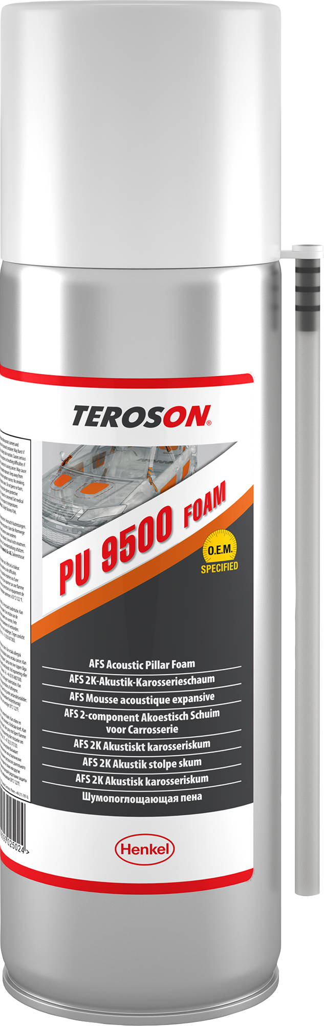 Isolasjonsskum PU 9500 Foam 2K for hulrom 400 ml - Teroson sprayboks