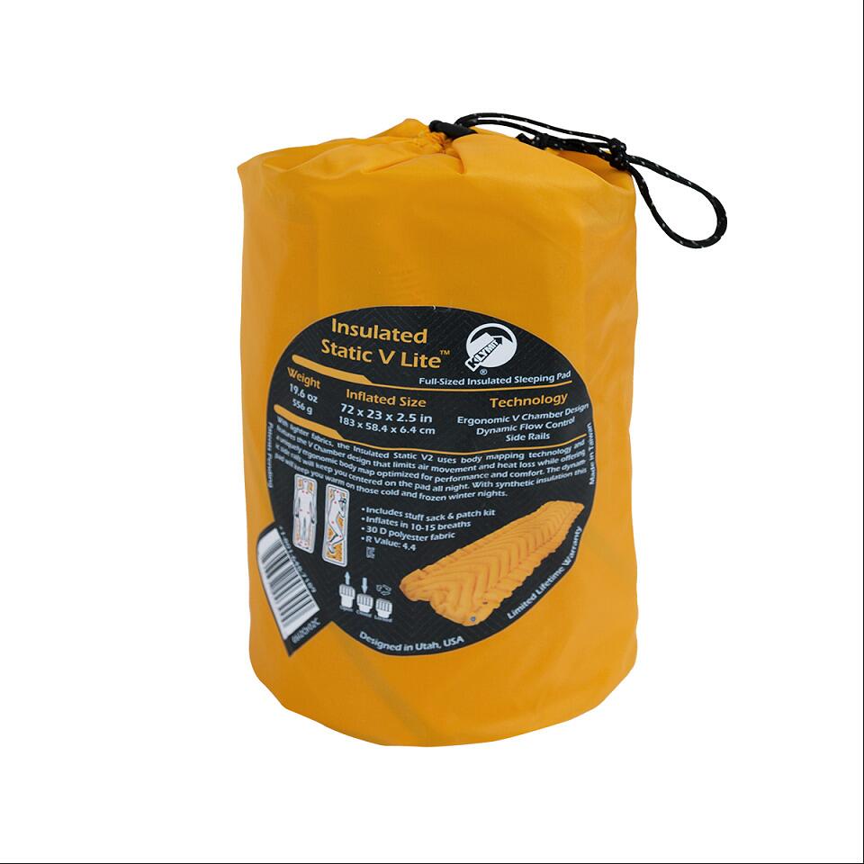 Pakking av Isolert oppblåsbart liggeunderlag Static V Lite 183x58 cm R1,9 - Klymit i tursekk