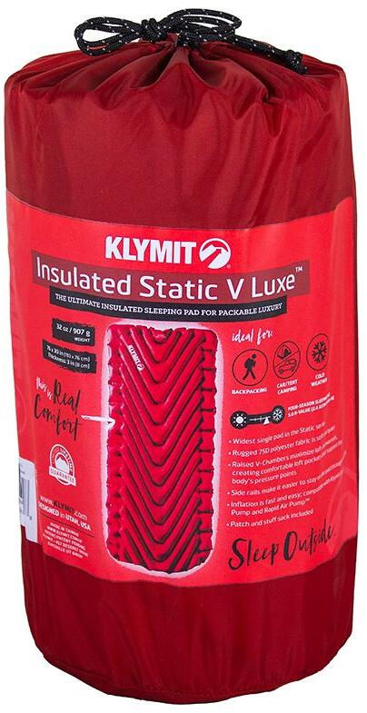 Pakket Isolert oppblåsbart liggeunderlag Static V Luxe 193x76 cm R2,4 i pakksekk