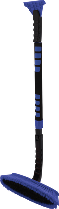 Isskrape med kost, teleskopbar 96-136 cm, aluminium forfra