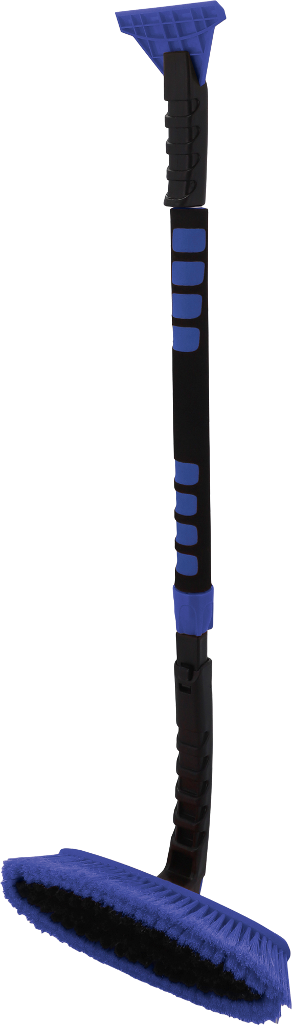 Isskrape med kost, teleskopbar 96-136 cm, aluminium forfra