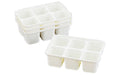 Isterningformer 4er sett 6x5,5x9 cm polypropylen Metaltex hvit forfra