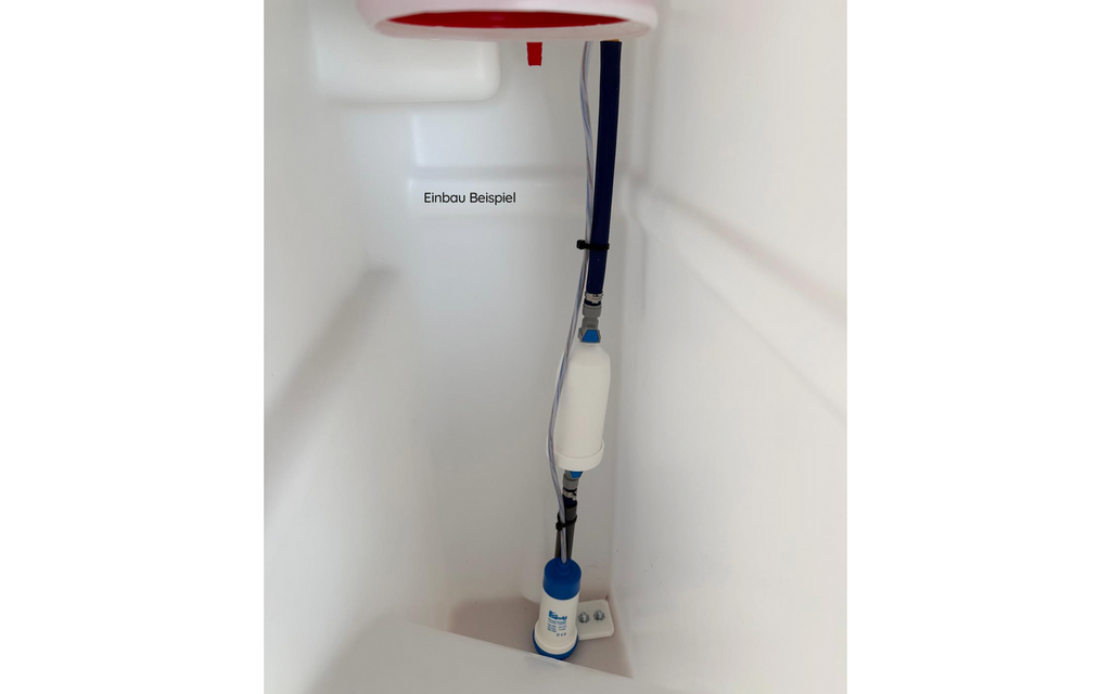 Detalj av IT08 Intank-Filter drikkevann 6000 liter montert