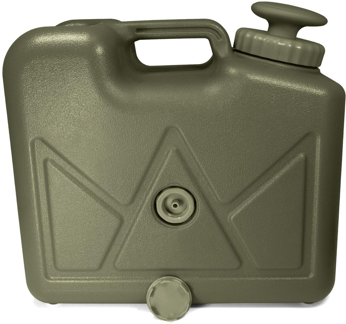 Jerrycan vannfilter 15 l med pumpe og membranfilter bruk på tur