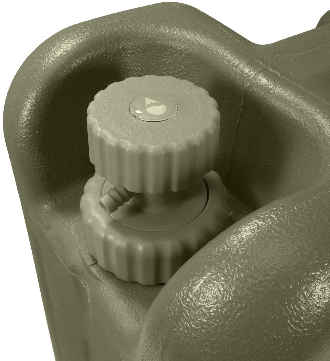 Jerrycan vannfilter 15 l med pumpe og membranfilter grønn farge