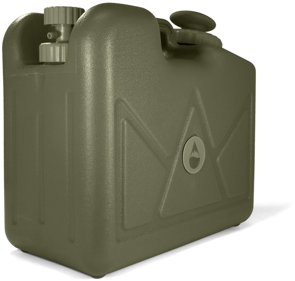 Jerrycan vannfilter 15 l med pumpe og membranfilter nærbilde pumpe