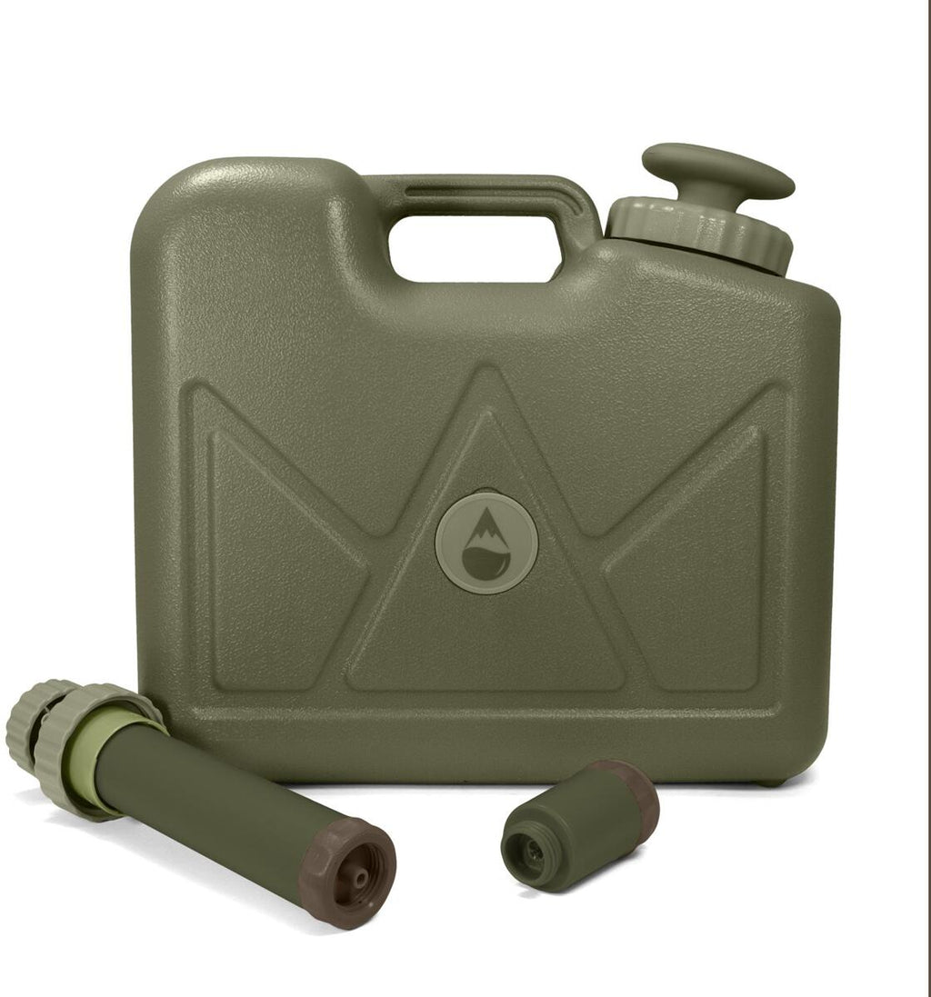 Jerrycan vannfilter 15 l med pumpe og membranfilter slanger