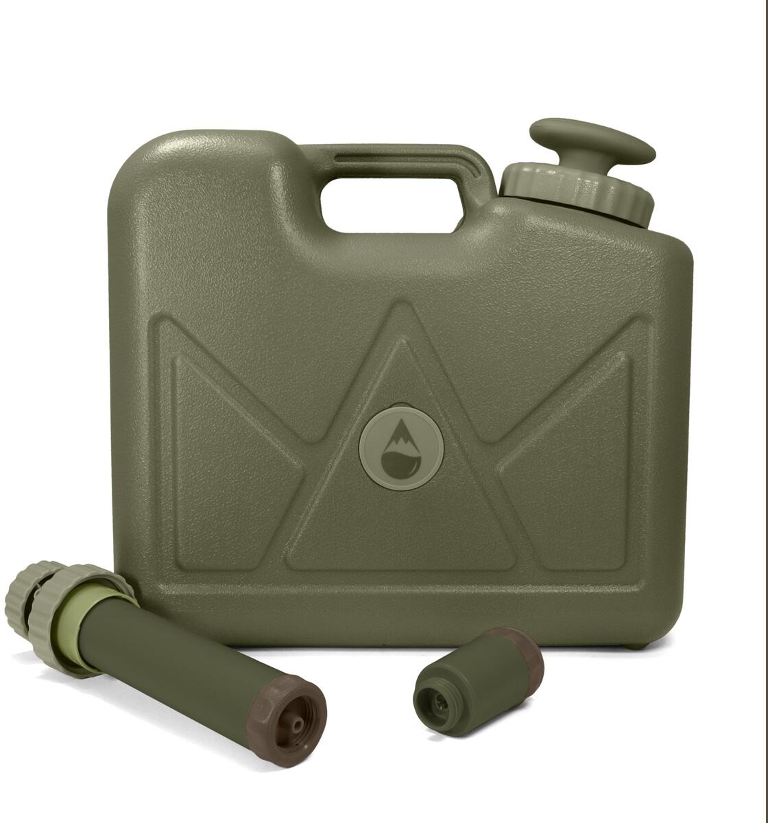Jerrycan vannfilter 15 l med pumpe og membranfilter slanger