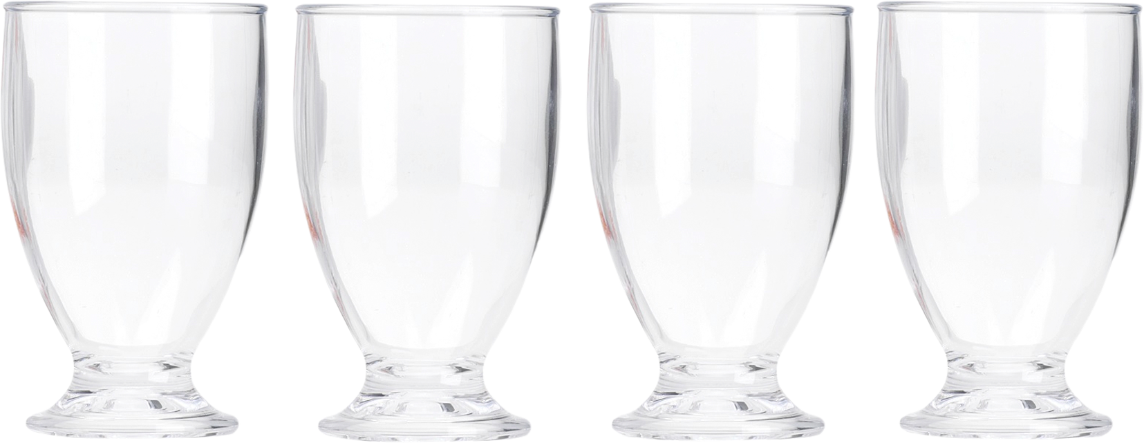 Juiceglass 4-pakning 170 ml polykarbonat bruddfast - Flamefield forfra