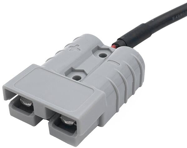 Kabelsett med Anderson 50A-plugg 2x 2,5 mm² svart detalj av plugg