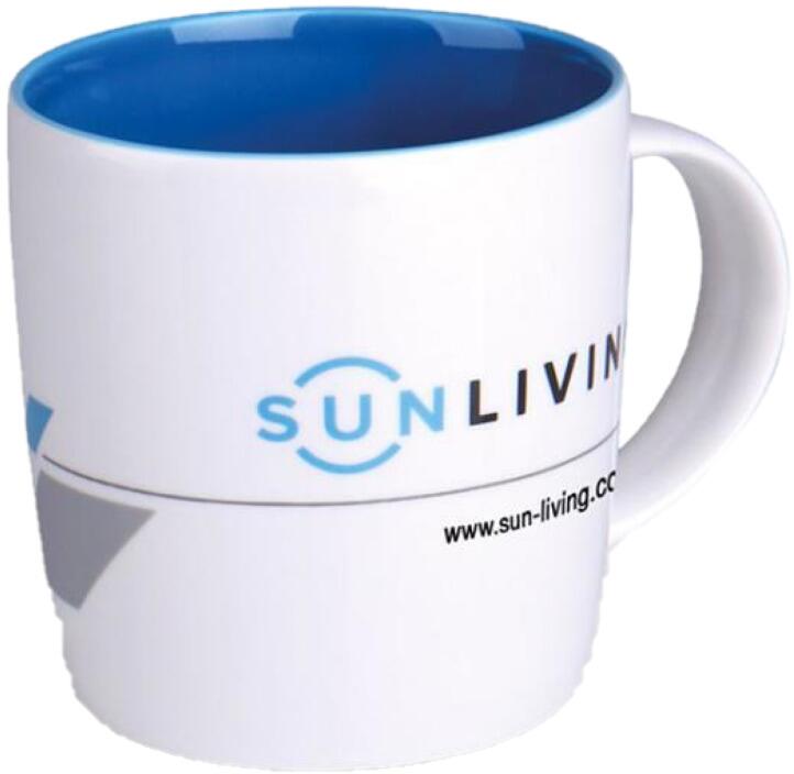 Kaffekopp Sun Living 340 ml i New Bone China forfra