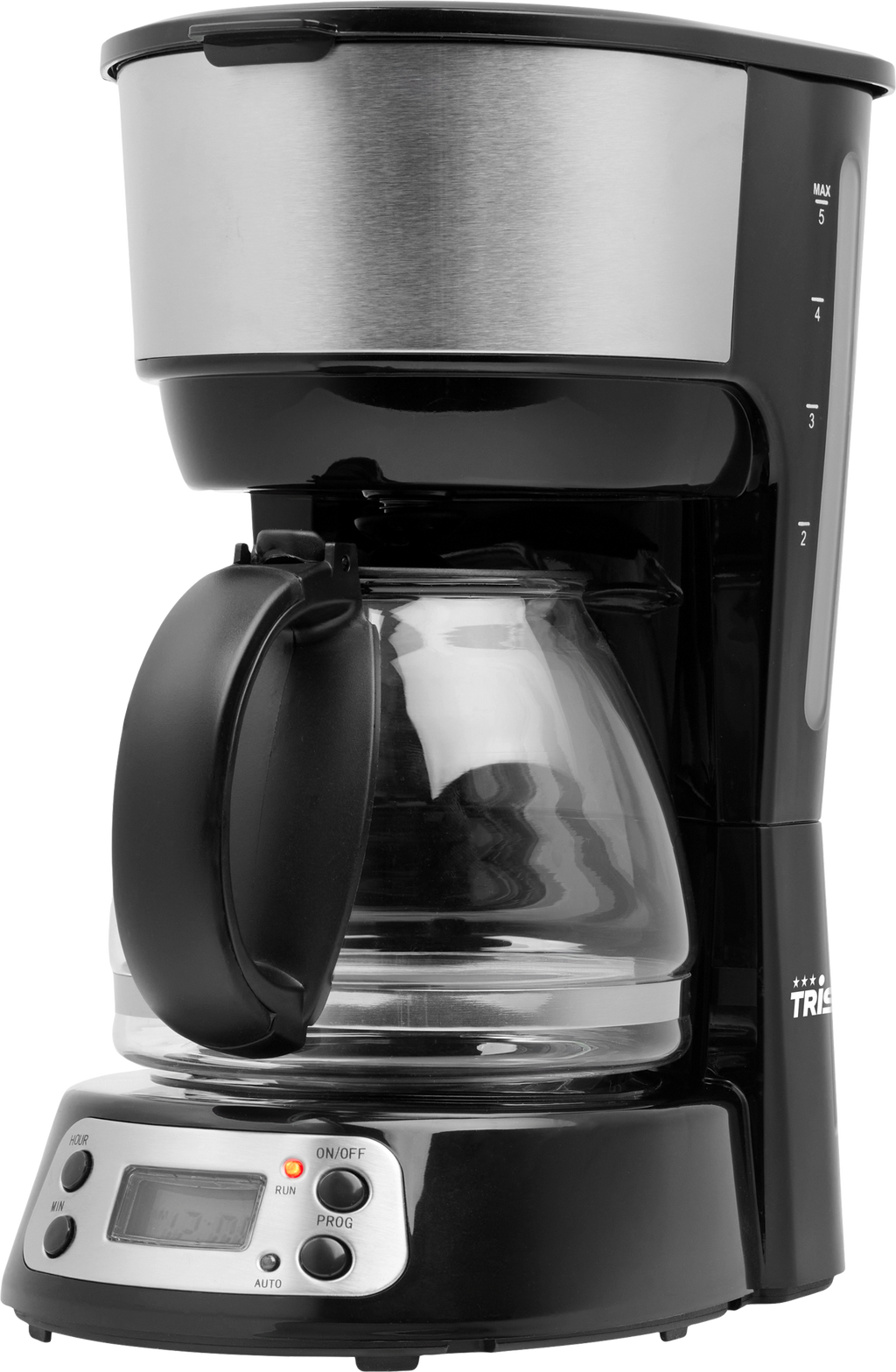Kaffemaskin CM 1284 svart 750 ml med timer forfra