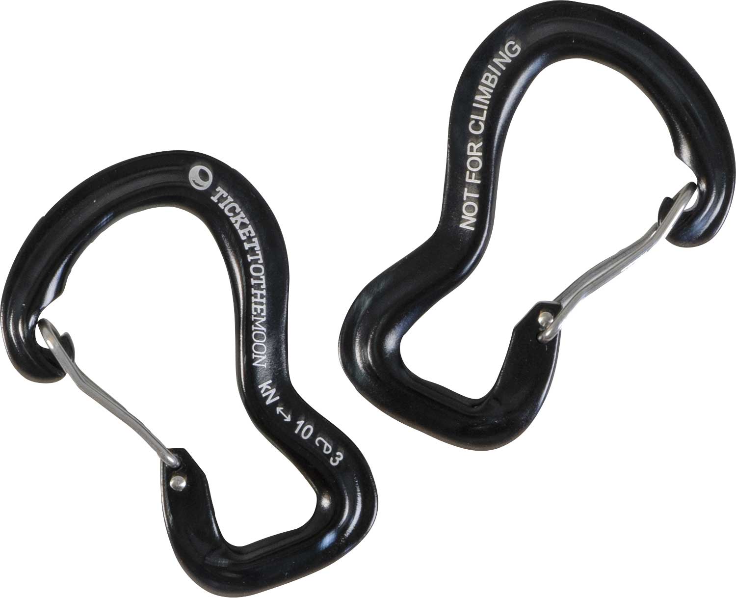 Karabinkrok aluminium 10kN 2 stk - Ticket To The Moon fra siden