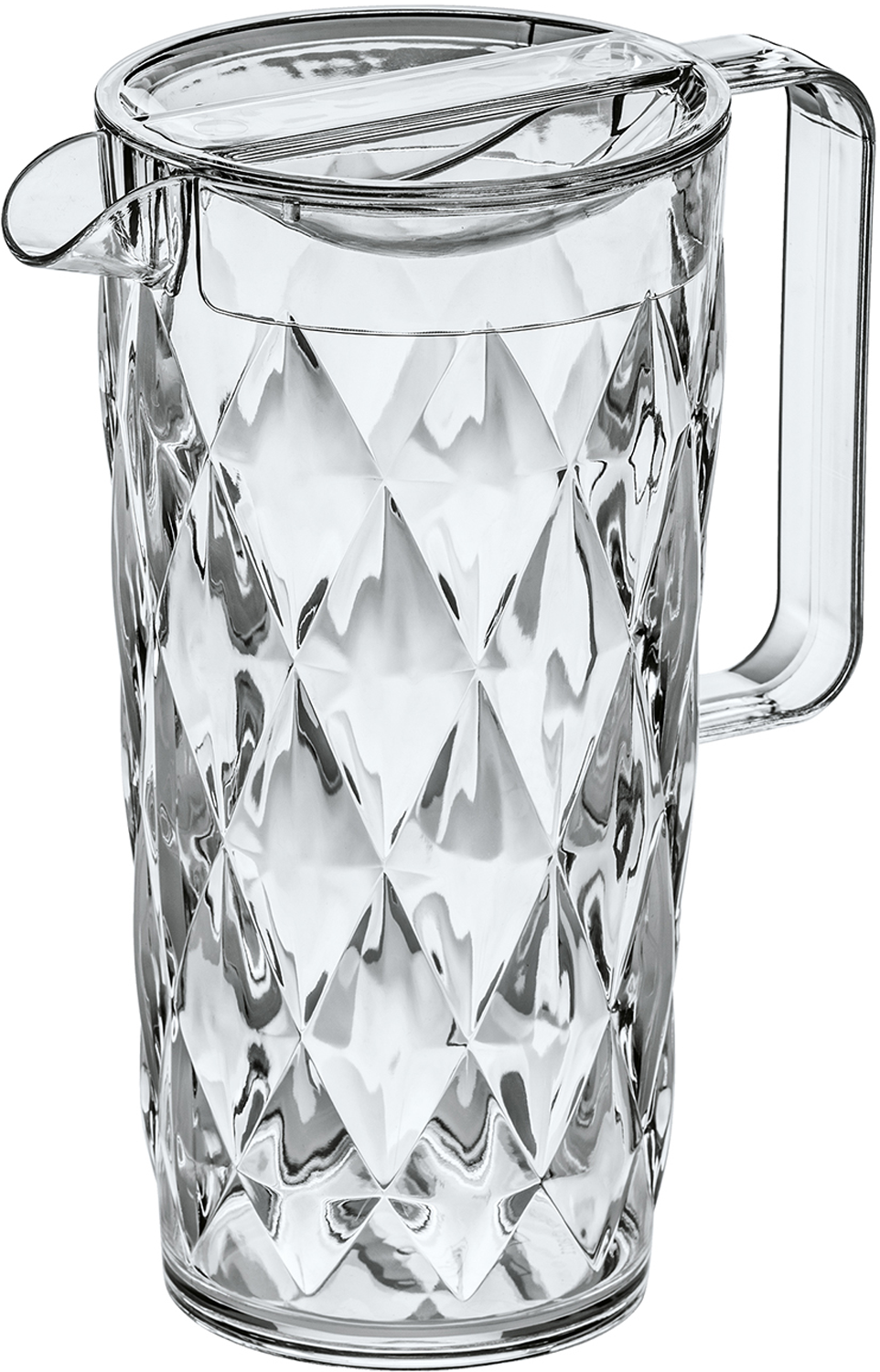 Karaffel Crystal 1,6 l med lokk facettert design fra Koziol
