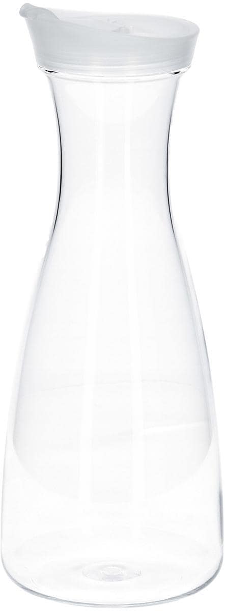 Karaffel med skrulokk i akryl, 1 liter, 26,5 cm forfra