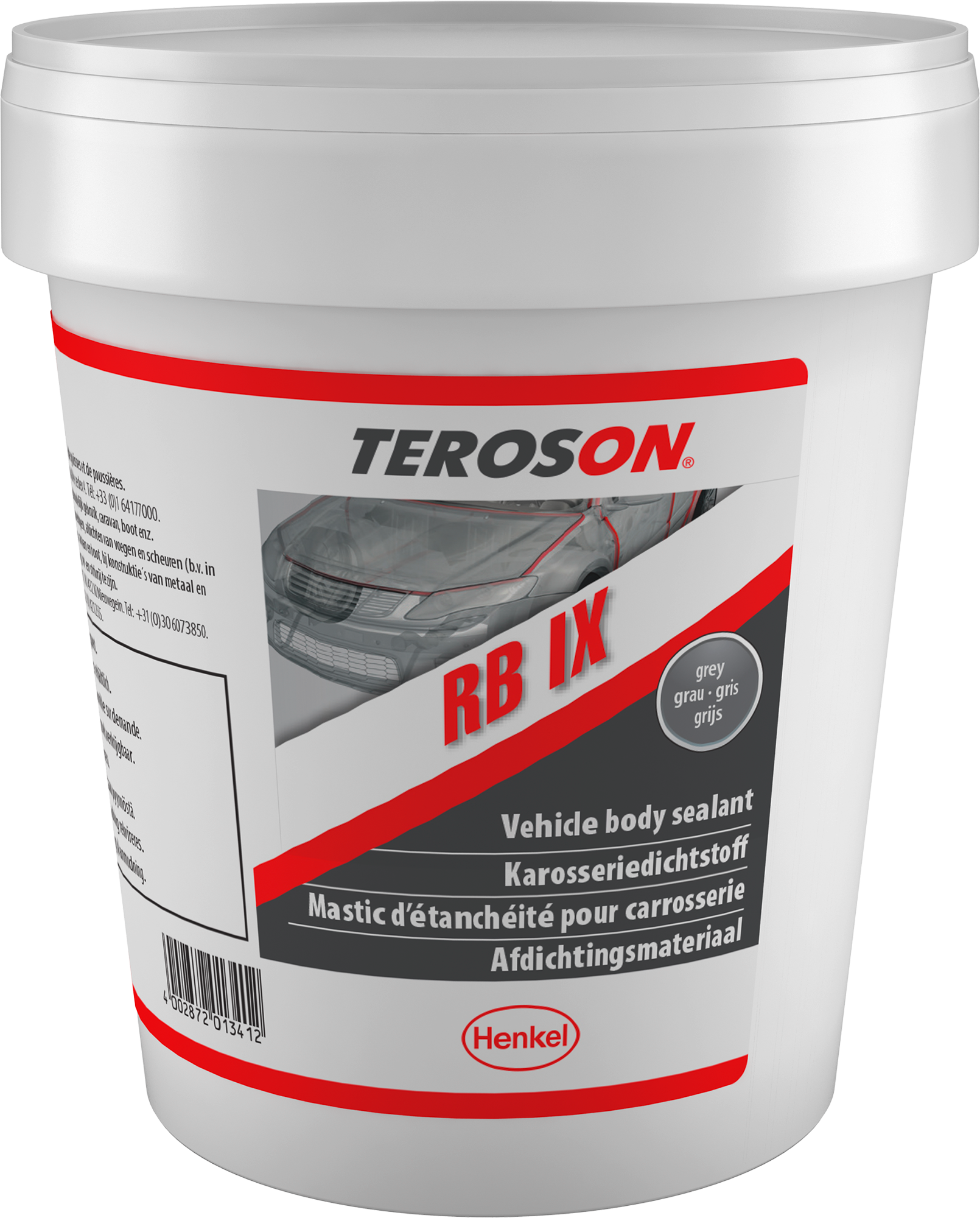Karosseritetningsmasse gummibasert grå 1 kg - Teroson RB IX for tettning