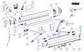 Kassett for markise Omnistor 5200, 4,5 m, eloksert fra Thule