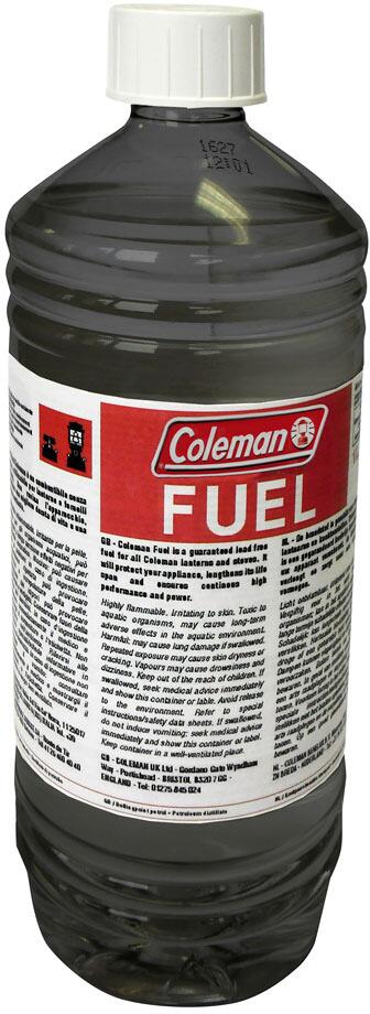 Katalytbensin for bensinapparater 1L - Coleman flaske forfra