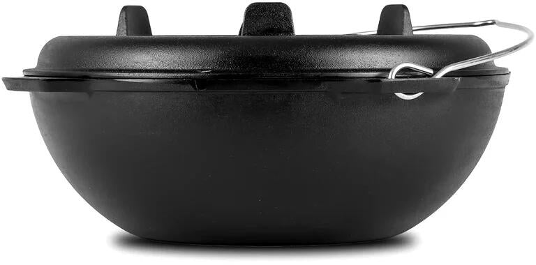 Kazan støpejernsgryte 8 liter Ø36 cm med lokk - Petromax bakside