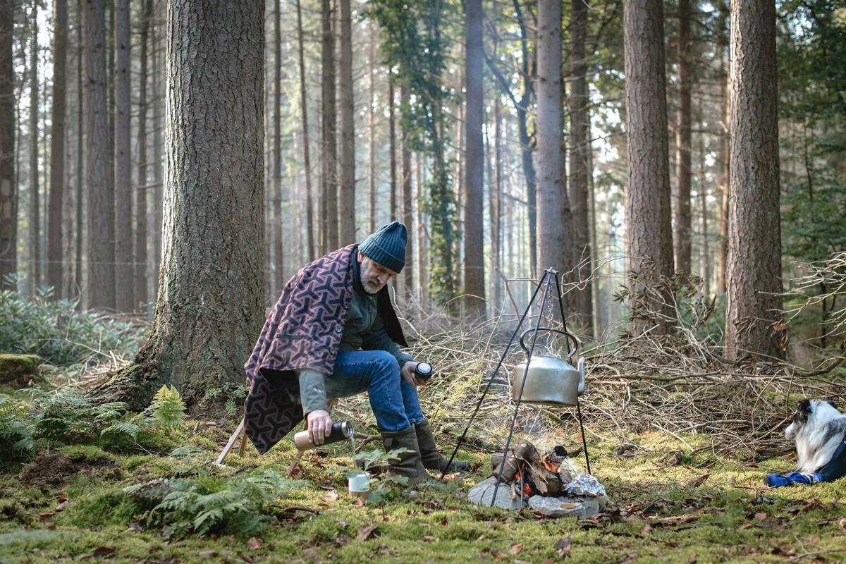 Keramikkrus med bambusunderlag 200 ml magnetfeste sett fra siden